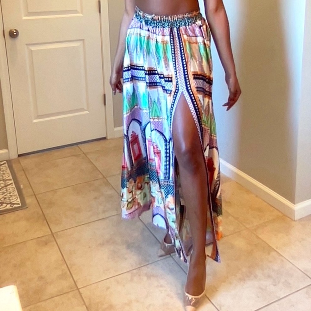 Multicolor Maxi Skirt
